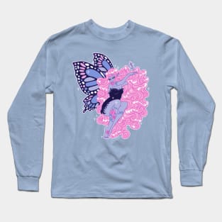 Blue Monarch Fairy Long Sleeve T-Shirt